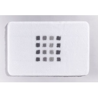 KLEINE WOLKE Badteppich QUADRI Weiß 70 x 120 cm