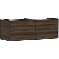 Hansgrohe Xelu Q Waschtischunterschrank 1360x550, 2 Schubkästen, Nussbaum dunkel,