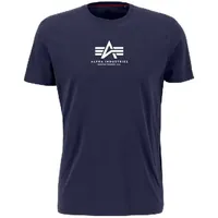 Alpha Industries "Basic T-Shirt ML", T-Shirt blau (naval blau),