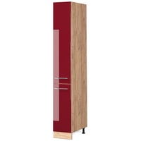 Vicco Apothekerschrank Fame-Line Bordeaux Hochglanz/Goldkraft Eiche 30 cm