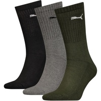 Puma Unisex Crew Socks Schwarz/Grün Gr. 35/38