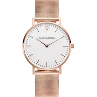 Paul Valentine Damen Armbanduhr MARINA ROSE GOLD MESH 36