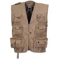 Max Fuchs MFH Outdoor Weste, schwere Ausführung khaki, Gr.L