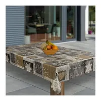 Laro Wachstuch-Tischdecke Abwaschbar Wachstischdecke PVC Plastik-Tischdecken Eckig Meterware Abwischbar,
