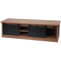 MCW TV-Rack MCW-K75, Fernsehtisch TV-Board, Schiebetüren Staufächer, Holz-Optik Industrial