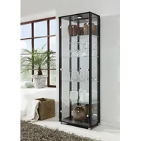 Höffner Vitrine ¦ schwarz ¦ Maße (cm): B: 58
