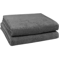 ZOLLNER Badetuch 100 x 150 cm grau