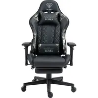 Trisens Gaming Stuhl Chair Racing mit Fußstütze und ergonomsichen