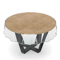 ANRO Tischdecke Transparent abwaschbar Durchsichtig Folie mit Saum in