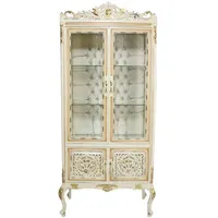 Casa Padrino Barock Vitrine Cremefarben / Beige / Gold