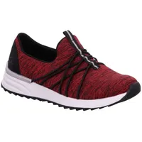 Rieker Damen N8061 Sneaker, rot-schwarz/schwarz 35, 38 EU -