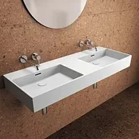 Ideal Standard Extra Doppel-Waschtisch T3915MA 120x45x15cm, mit Überlauf, geschliffen,