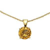 Jamelli "Silber 925 vergoldet 45/42cm lang mit echtem Citrin