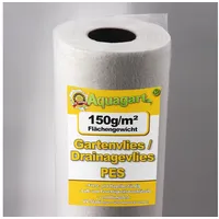 Aquagart 350m2 Gartenvlies Unkrautvlies Drainagevlies 150g 1m br