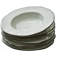 Loberon Suppenteller 6er Set Biarré, zeitloses Design, natürlicher Charme,