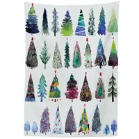 ABAKUHAUS Weihnachten Tischdecke, Aquarell Tannenbaum, Personalisierter Druck Klare Farben