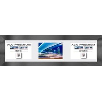 The Wall Aluminiumrahmen Quattro schwarz, 17 x 56 cm