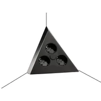 THEBO Eck-Steckdosenelement Mira Dreieck schwarz matt