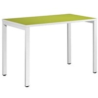 Paperflow easyDesk Schreibtisch grün rechteckig, 4-Fuß-Gestell weiß 114,0 x