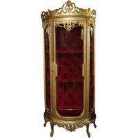 Casa Padrino Barock Vitrine Gold / Bordeaux H 205