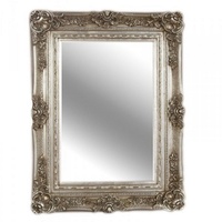 Casa Padrino Barock Wandspiegel Silber Antik-Look Höhe 121 cm,