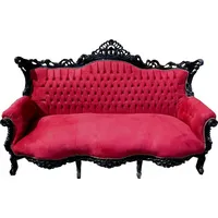 Casa Padrino Barock 3er Sofa Master Bordeaux Rot /