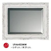 Casa Padrino Barock Wandspiegel Antik Weiß H 49 cm