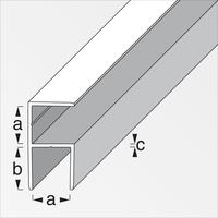 Alfer clampline-Eck-Profil 1 m, 18.9 x 21.1 x 1.5