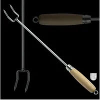 Schneider Grillgeräte Grillbesteck Grill-Gabel 50 cm Edelstahl silberfarben