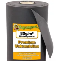 Aquagart 14m2 Gartenvlies Unkrautvlies Mulchvlies 80g 1,4m Breit
