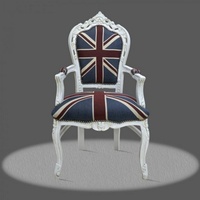 Casa Padrino Barock Esszimmer mit Armlehnen Union Jack /