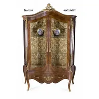 Casa Padrino Barock Vitrine Braun - Wohnzimmer Möbel Vitrinenschrank