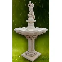 Casa Padrino Jugendstil Gartenbrunnen / Springbrunnen Junge mit Muschel