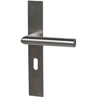 Alpertec BB-Langschildgarnitur Piatto Edelstahl silber eckig