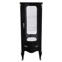 Casa Padrino Barock Vitrine Schwarz 130 cm - Vitrinenschrank