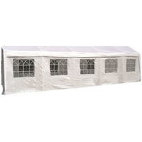 DEGAMO Seitenplane für Partyzelt, Länge 10 Meter, PVC weiß