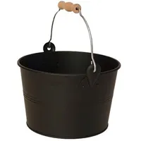 Blumenberg gmbh Sauna Aufgusskübel / Saunaeimer schwarz Stahlblech Bügelgriff