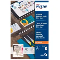 AVERY Quick and Clean Visitenkarten 200 g/m2 25 Blatt