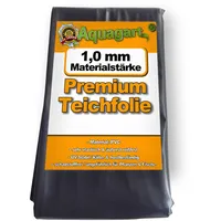 Aquagart Teichfolie PVC 5m x 4m 1,0mm Schwarz Folie