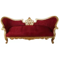 Casa Padrino Barock Sofa Vampire Bordeaux/Gold- Limited Edition -