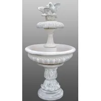 Casa Padrino Jugendstil Springbrunnen mit dekorativen Tauben Weiß Ø