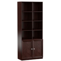 Casa Padrino Luxus Regalschrank Dunkelbraun / Silber 90,6 x