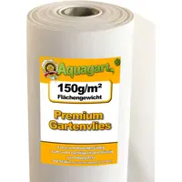 Aquagart Gartenvlies Unkrautvlies 25m2 150g/m2 weiß 1m breit