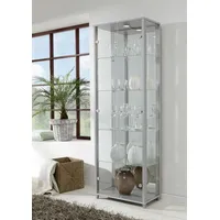 Höffner Vitrine ¦ silber ¦ Maße (cm): B: 58
