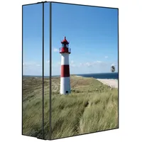 Banjado Medizinschrank Stahl Leuchtturm (abschließbar, 3 große und 2