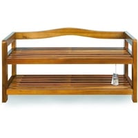 CASARIA Schuhregal mit 2 Ebenen 75x26x42cm FSC®-Zertifiziert Akazien Holz