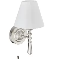 Relaxdays Wandlampe mit Schirm, innen, Zugschalter, Flur & Wohnzimmer,