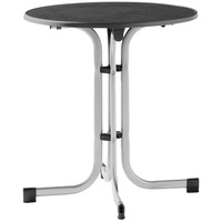 Sieger Klapptisch mit MECALIT®-PRO Tischplatte, Gestell Graphit, Tischplatte Marmor