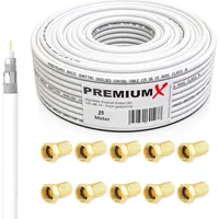 Premium X 25m SAT Koaxial Kabel 135dB 4-fach SAT