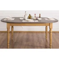 Casa Padrino Landhausstil Esstisch Grau / Hellbraun 180 x
